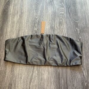 Skims Grey Satin Swim Tube Top Size 3X